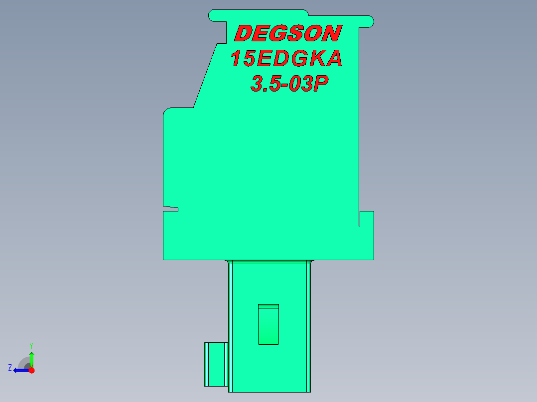 DEGSON 15EDG 系列 3.5mm 插拔式接线端子 FullPack-15EDGKA-3.5-03P-14-00AH右视图