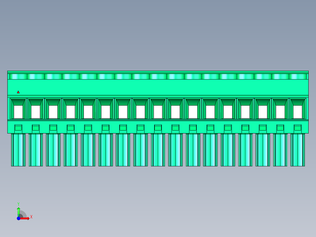 DEGSON 15EDG 系列 3.5mm 插拔式接线端子 FullPack-15EDGKB-3.5-17P-14-00AH前视图