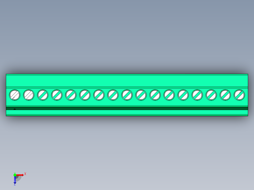 DEGSON 15EDG 系列 3.5mm 插拔式接线端子 FullPack-15EDGKB-3.5-17P-14-00AH俯视图