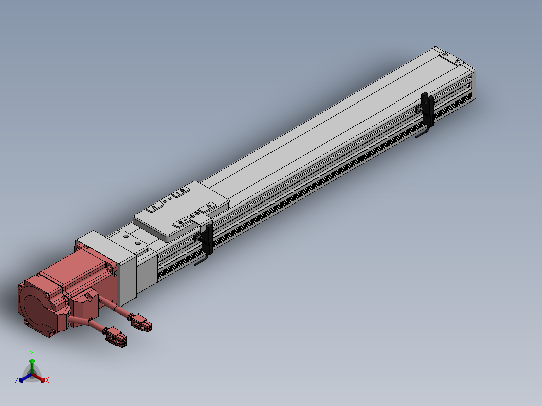 精密模组MY60-T10-350L-BC-P20B-C4-C正等轴测图