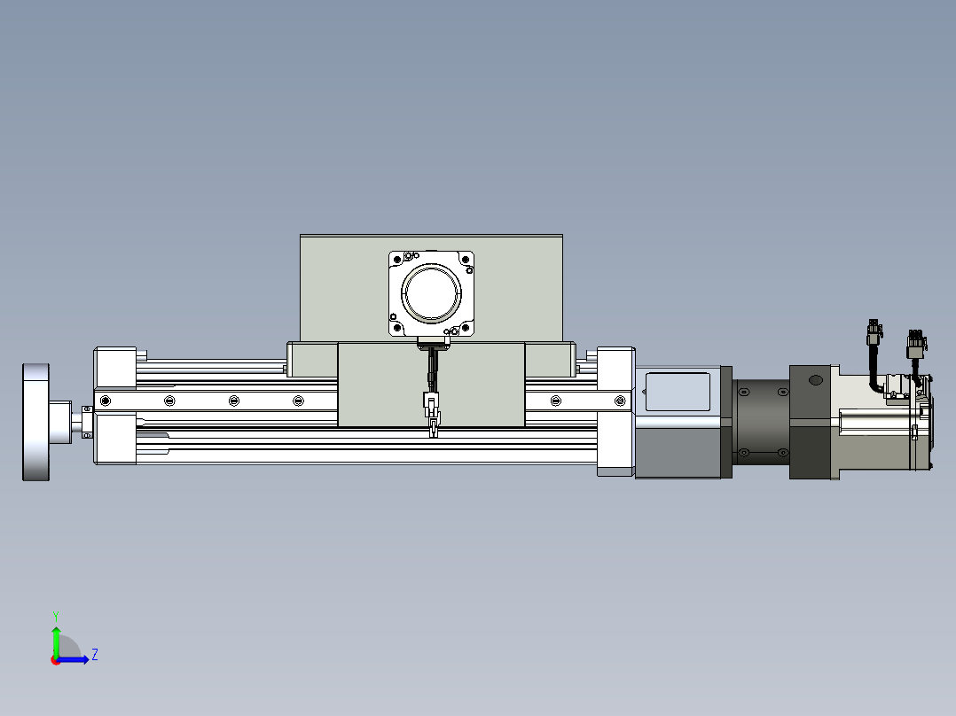 威洛博直线电机模组EB8ZR-L200-S120-RZP75B5K-ZP755K-MS3左视图