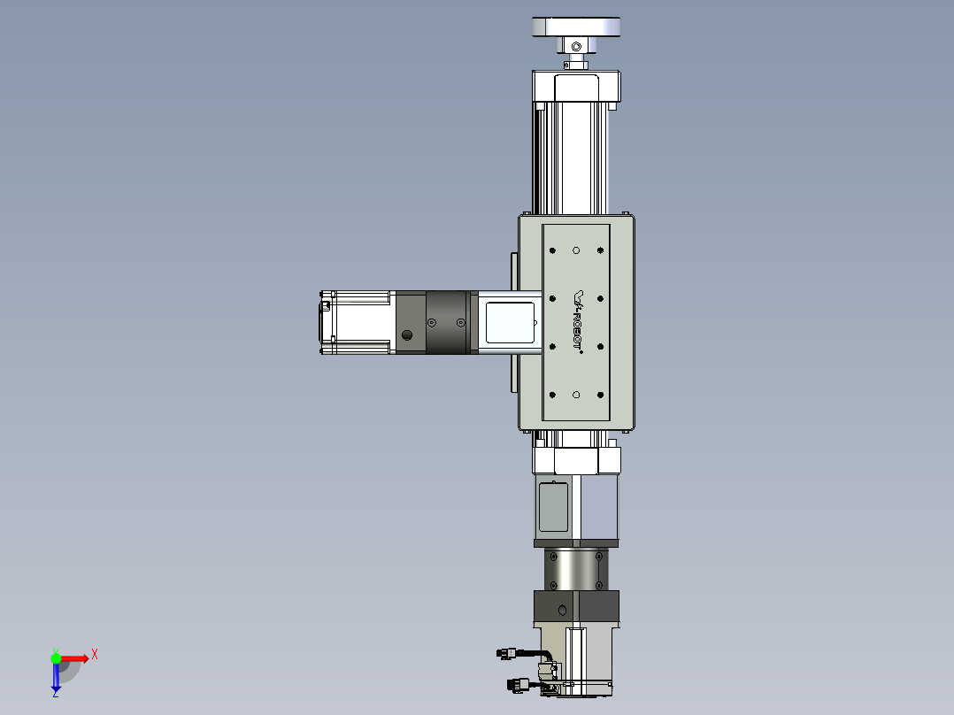 威洛博直线电机模组EB8ZR-L200-S120-RZP75B5K-ZP755K-MS3俯视图