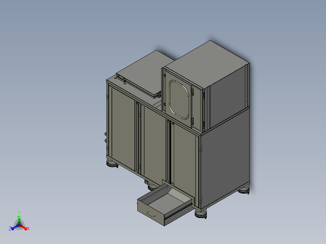 餐厨食品废弃物处理装置正等轴测图