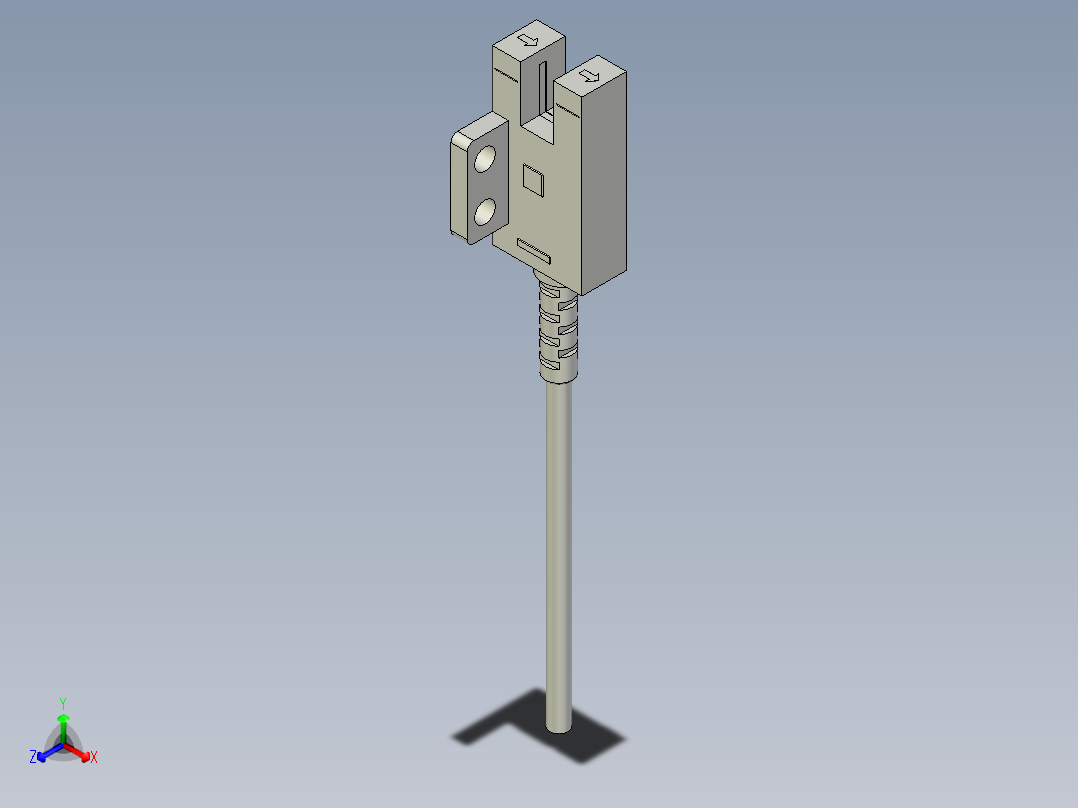 槽型光电传感器LU676_3D正等轴测图
