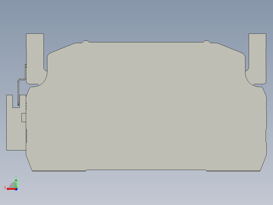 直线模组LHA17-S550-M设计图纸后视图
