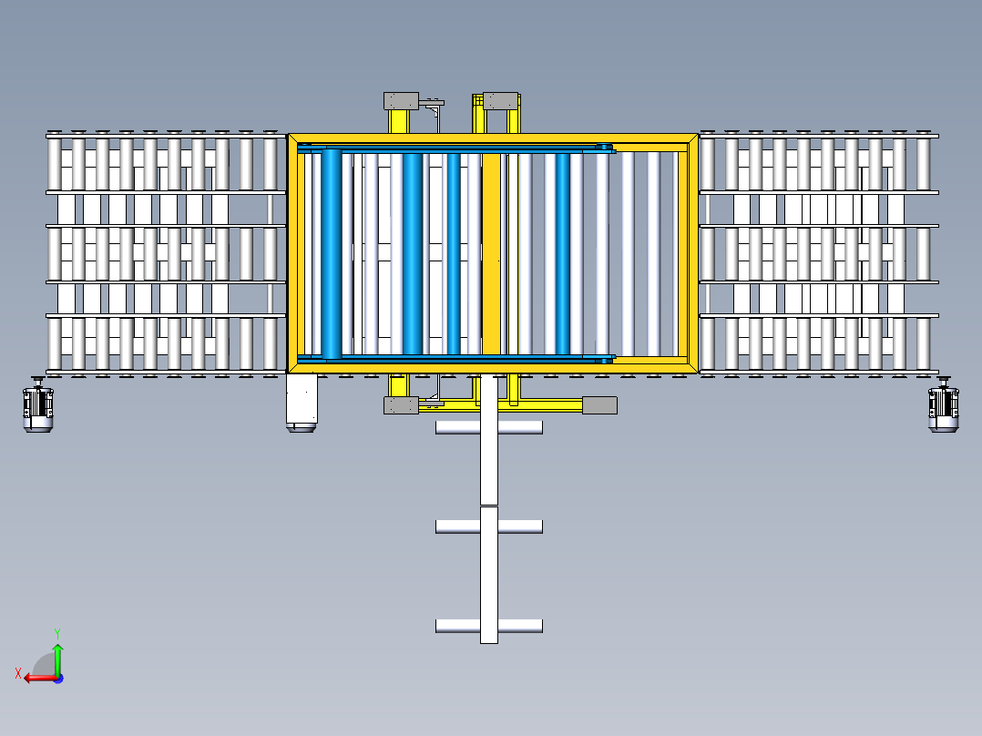 升降收料机后视图