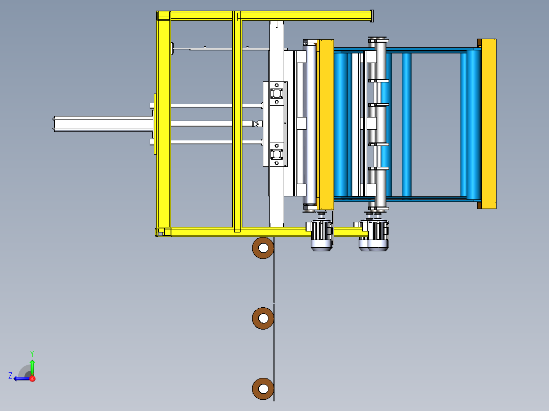 升降收料机右视图