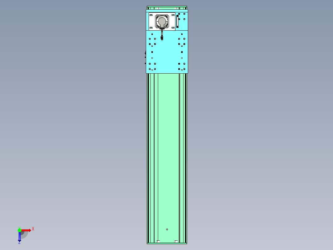 东锦齿条传动DH270G-L167-S1050-BU-减速机+750W俯视图