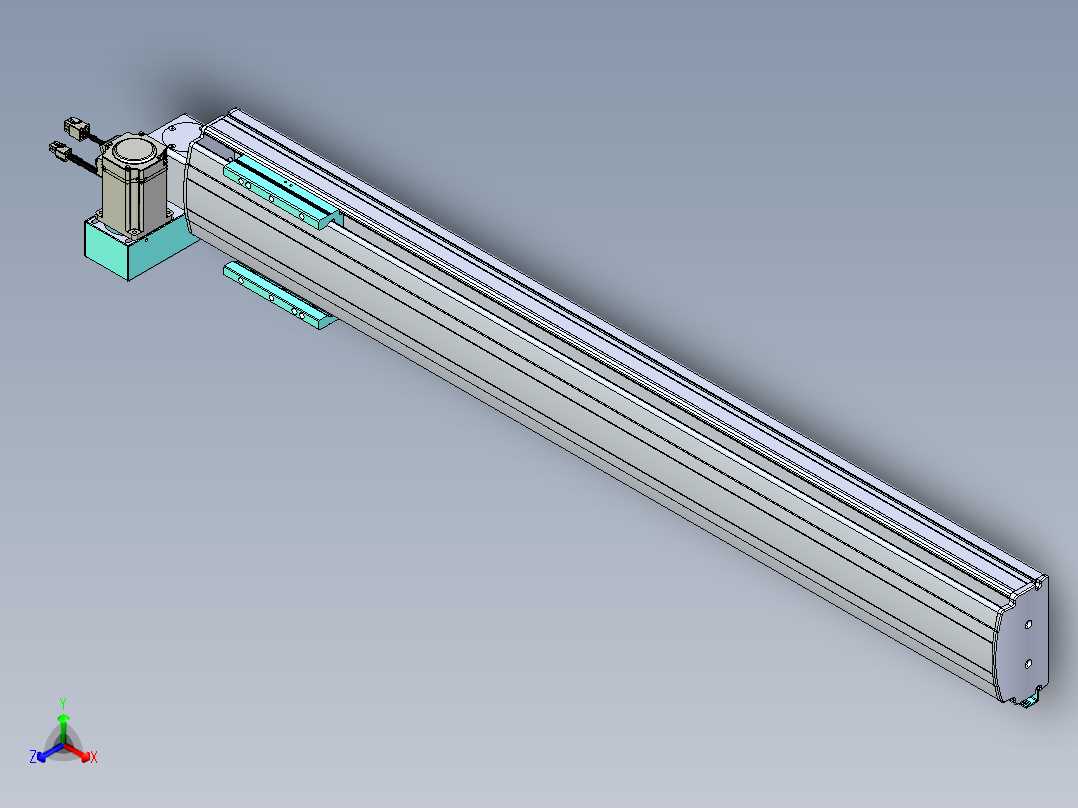 威洛博VBF同步带传动一般环境VBF14-L45-S900-BLU-ZP40-C3正等轴测图