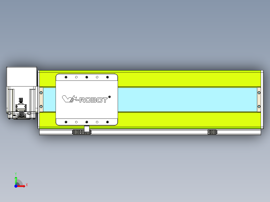 威洛博VBC同步带传动一无尘环境VBC17-L45-S350-BRU-ZP75-C3前视图