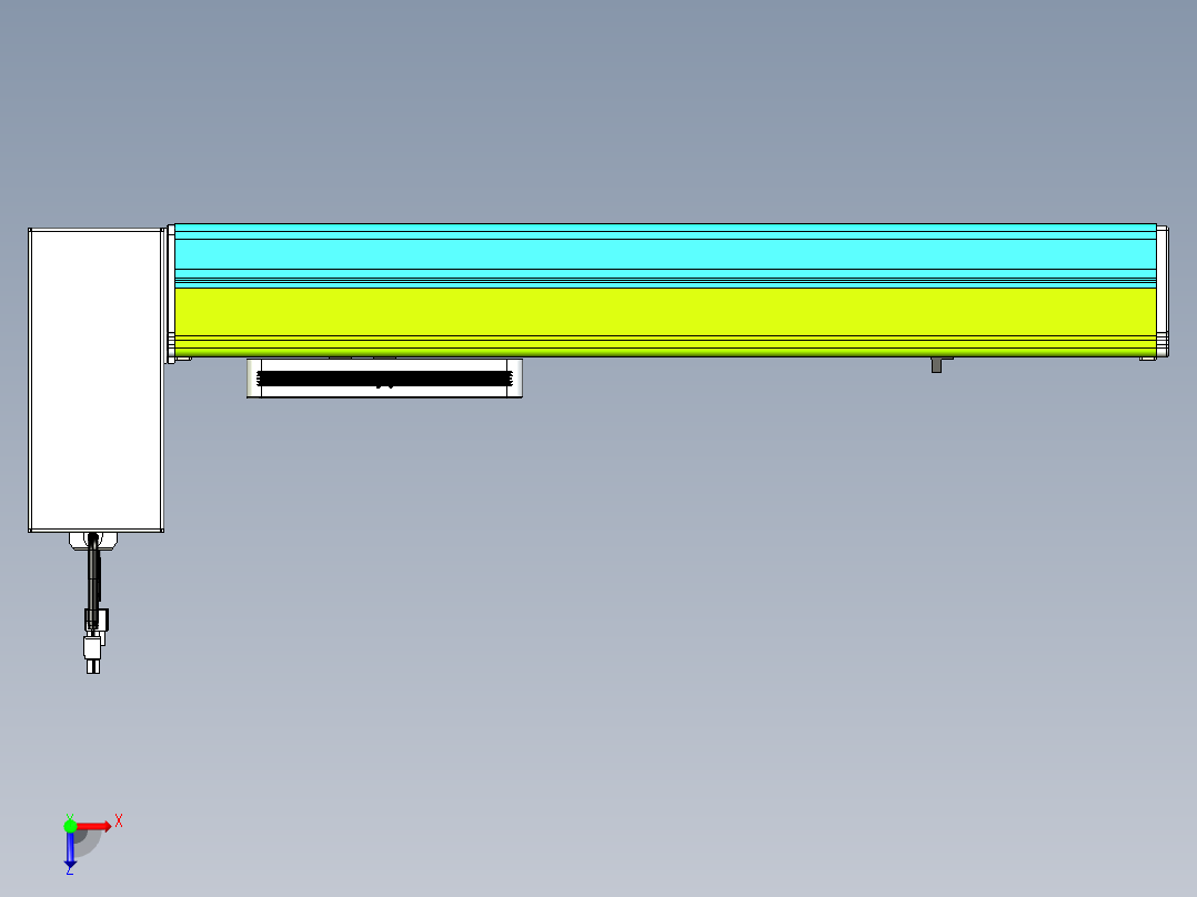 威洛博VBC同步带传动一无尘环境VBC17-L45-S350-BRU-ZP75-C3俯视图