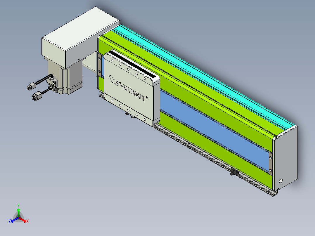 威洛博VBC同步带传动一无尘环境VBC17-L45-S350-BRU-ZP75-C3正等轴测图