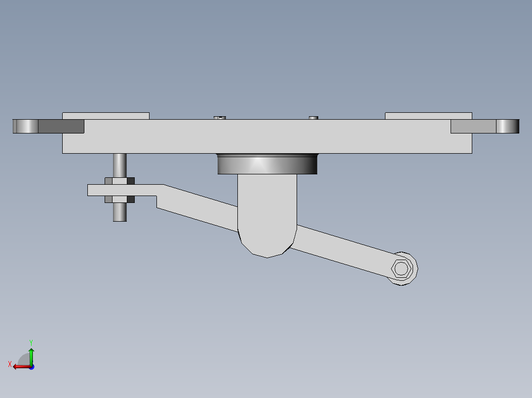 摄像安装机构的无人机角度架后视图