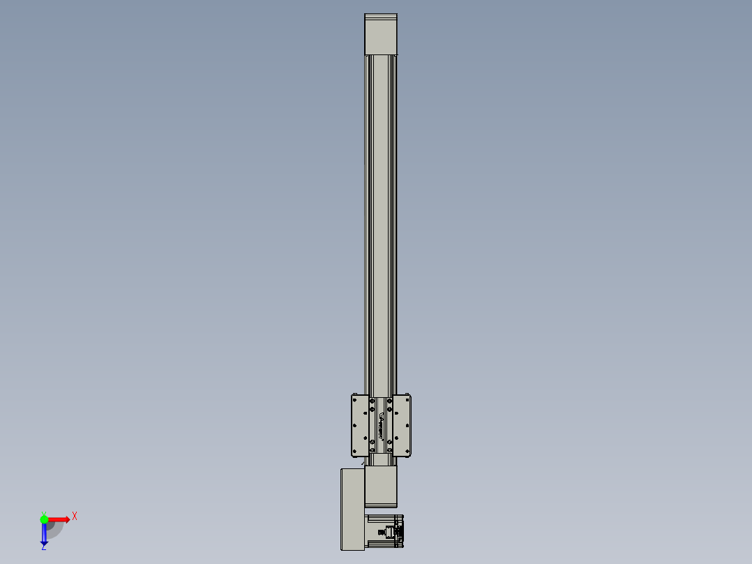 威洛博直线电机模组EB8-L100-S800-BR-P75-MS3俯视图