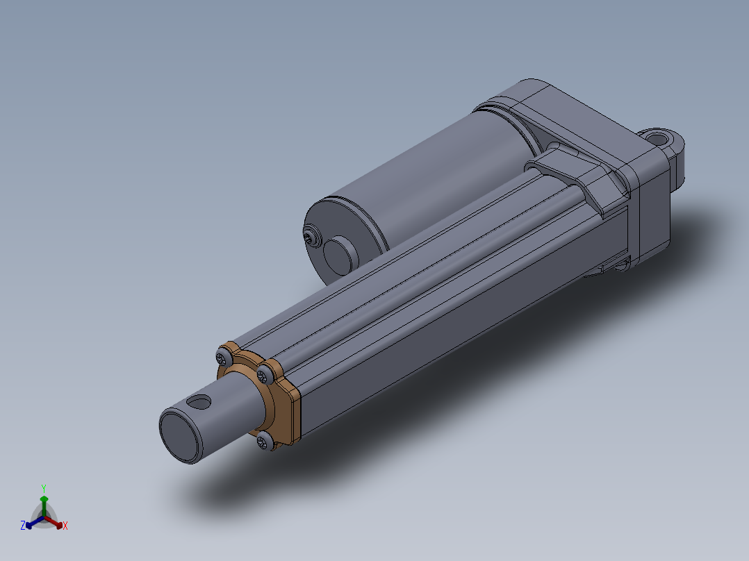电动推杆正等轴测图