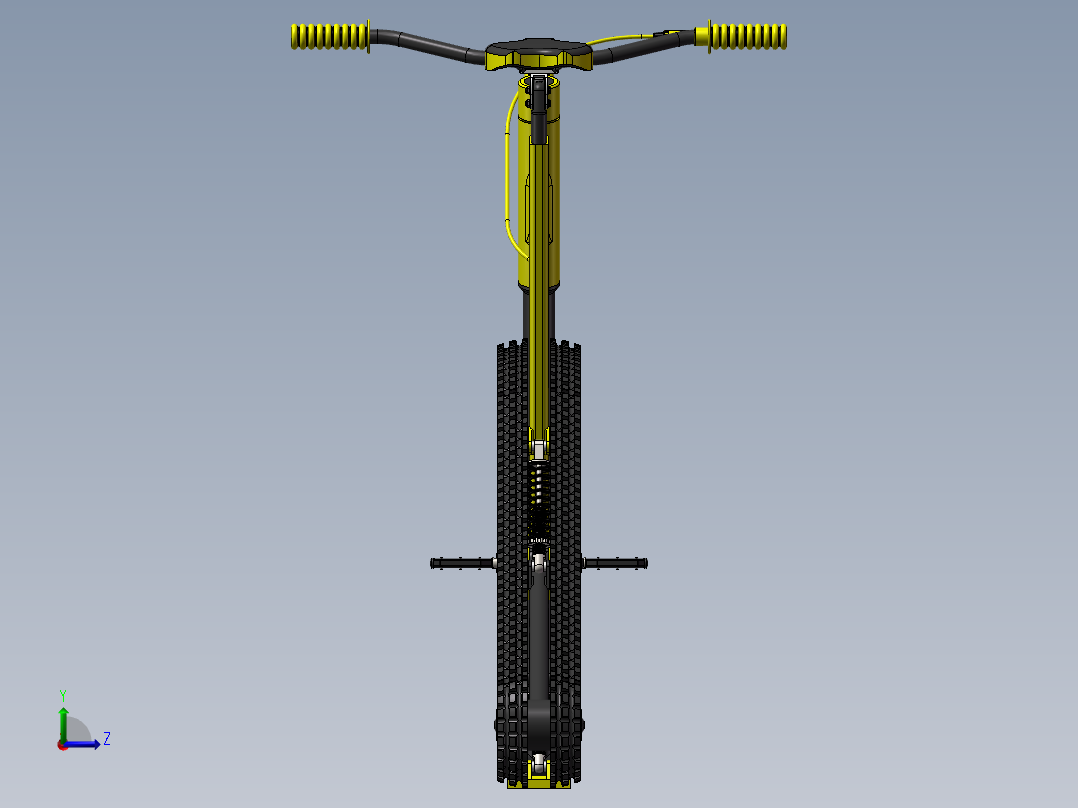 51---自行车拖车设计sw2010三维图纸模型设计图纸左视图