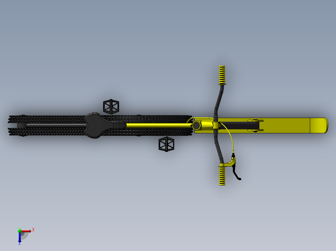 51---自行车拖车设计sw2010三维图纸模型设计图纸俯视图
