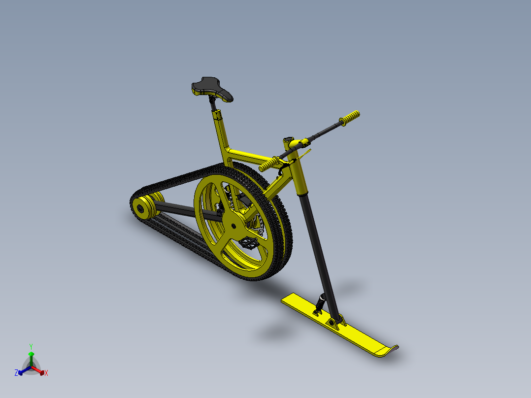 51---自行车拖车设计sw2010三维图纸模型设计图纸正等轴测图