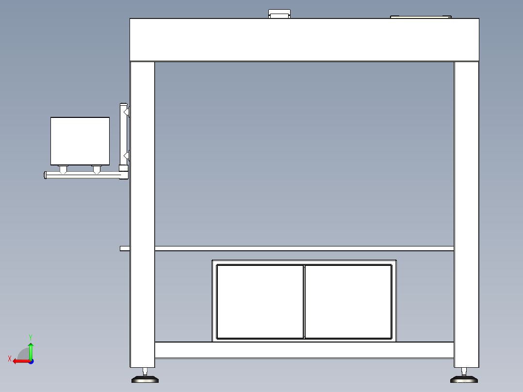 平移装箱机（proe5.0+cad）后视图
