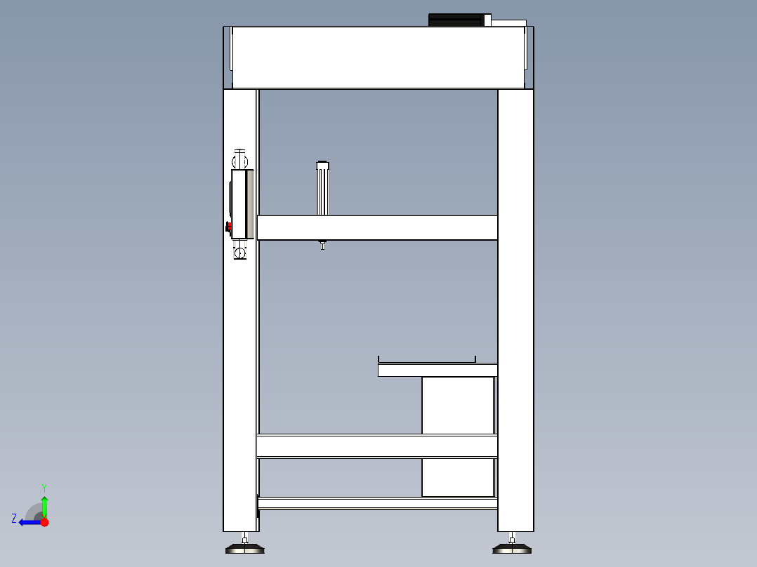 平移装箱机（proe5.0+cad）右视图