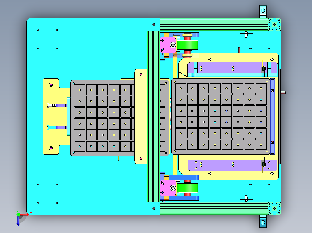 同步带升降机sw18可编辑俯视图