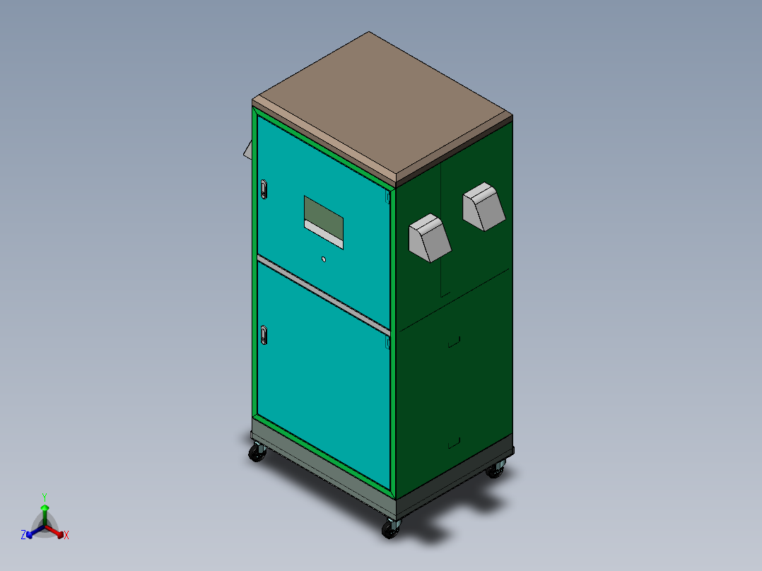 带有过滤功能的臭氧发生器sw14可编辑正等轴测图