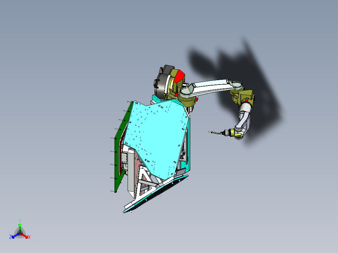 三工位转盘变化机<span style='color: red'>机器人</span>工作站