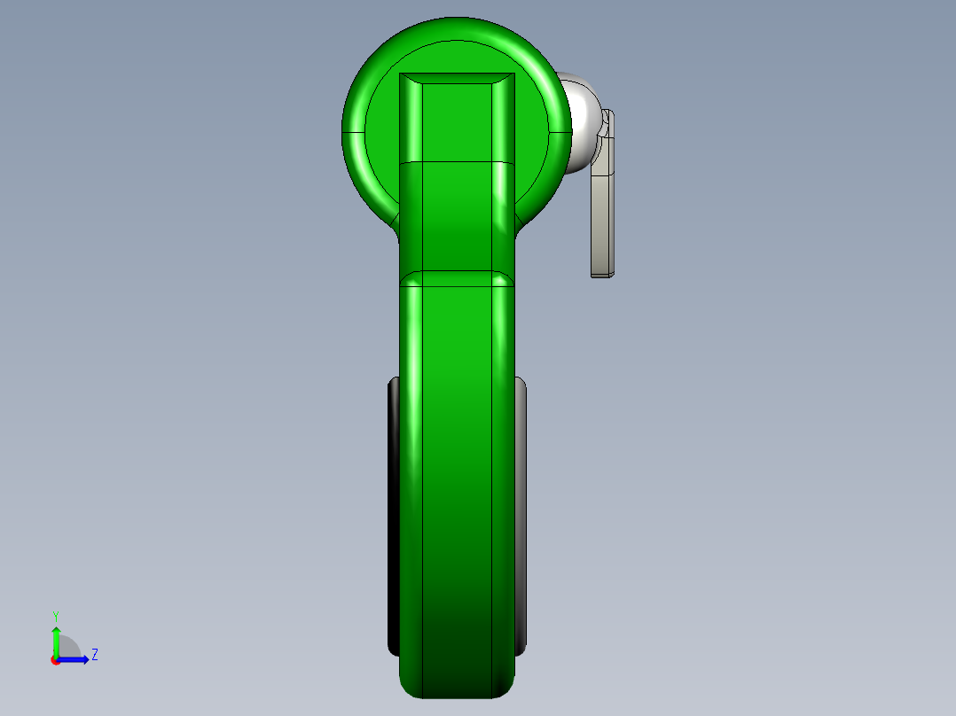 Micrometer千分尺模型3D图纸 STEP格式左视图