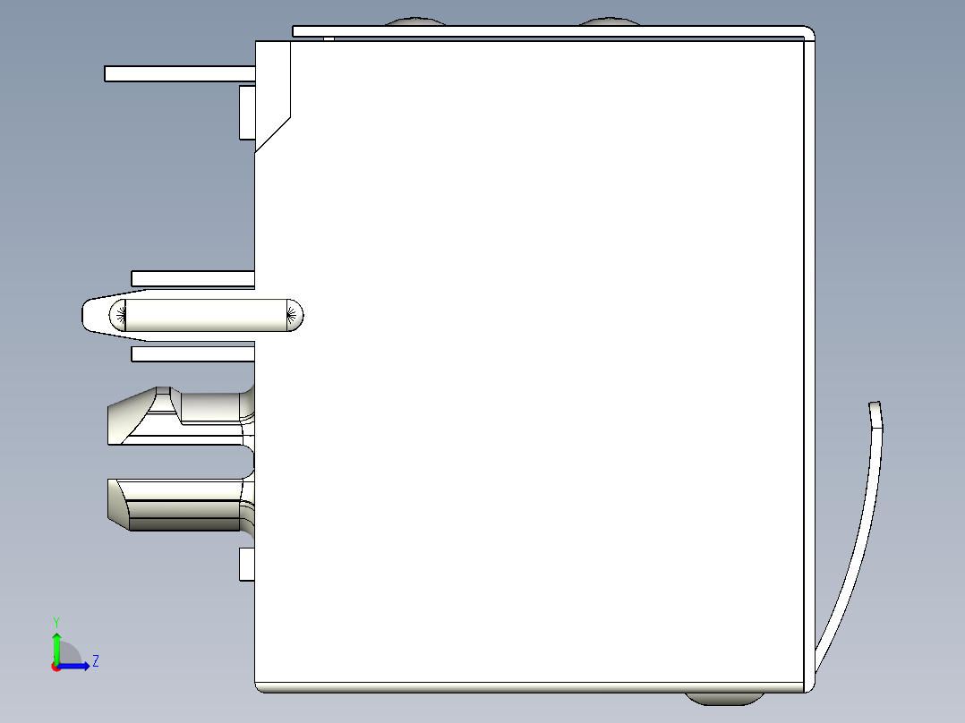 Rj45 8pin连接器左视图