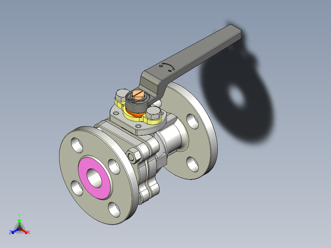 管道手动球阀-水管开关阀-手动阀门User Library-MD52C150DN20-2正等轴测图