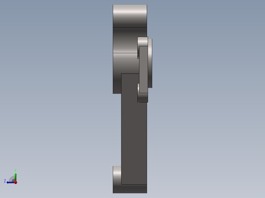 导向丝杠右支架右视图