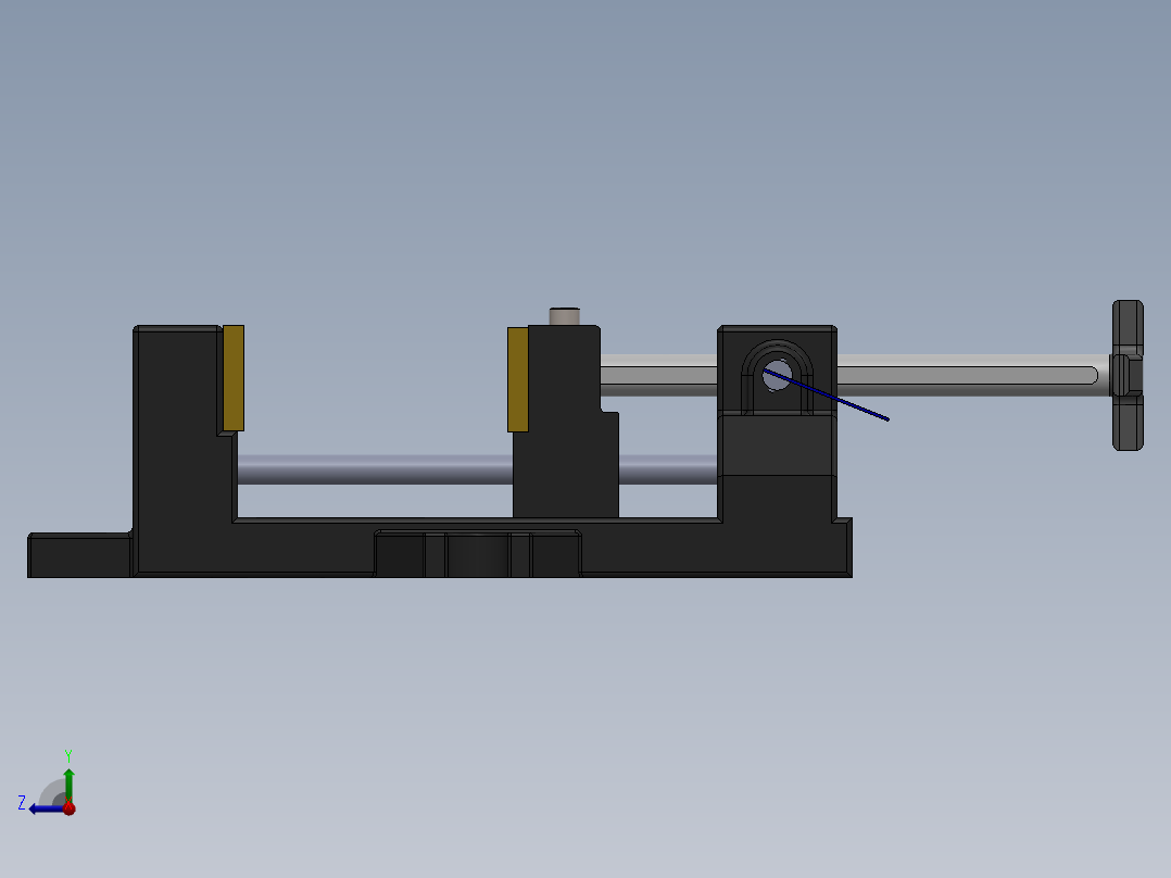 钻床虎钳（夹紧装置）右视图