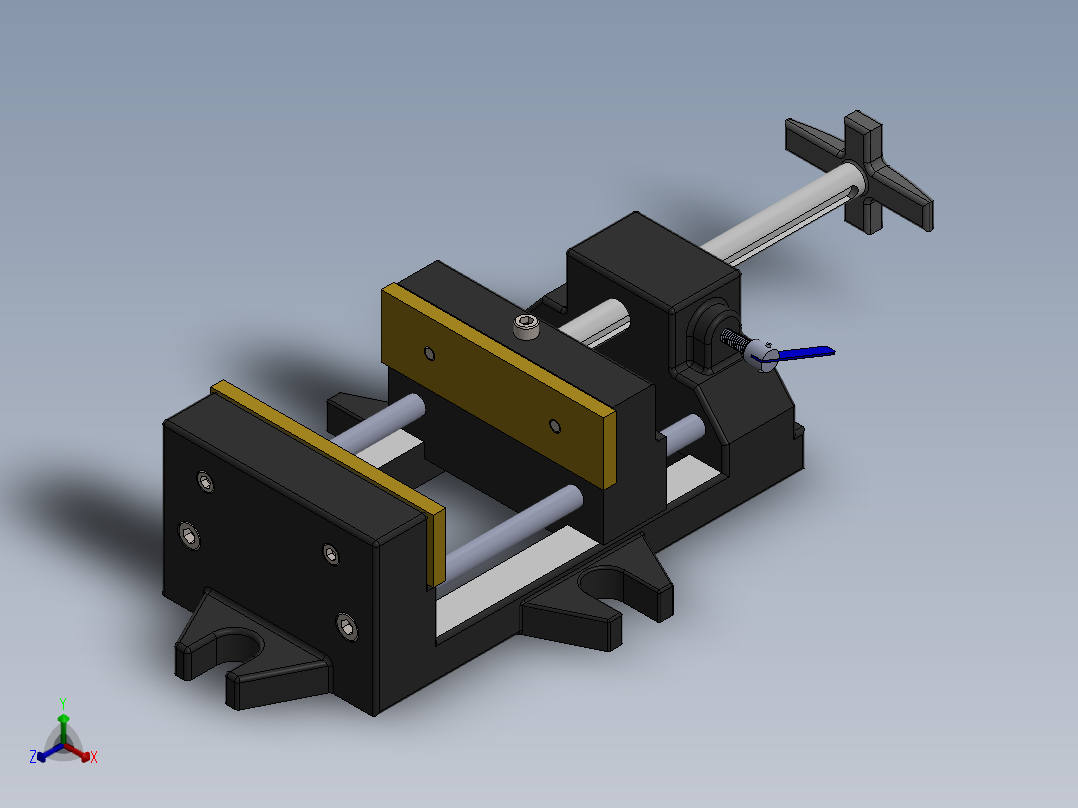 钻床虎钳（夹紧装置）正等轴测图