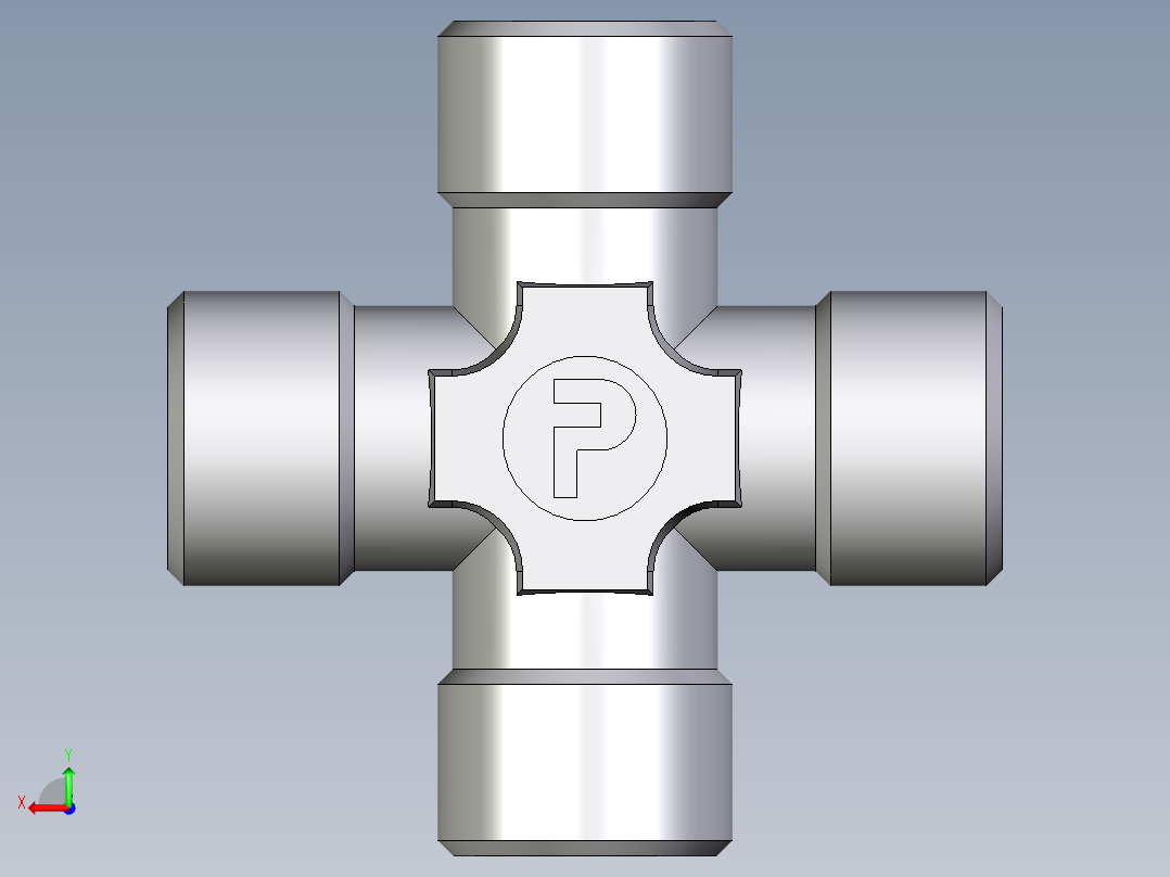 卡套式工业通用硬管接头EO_Union_cross_K08LLCFX后视图