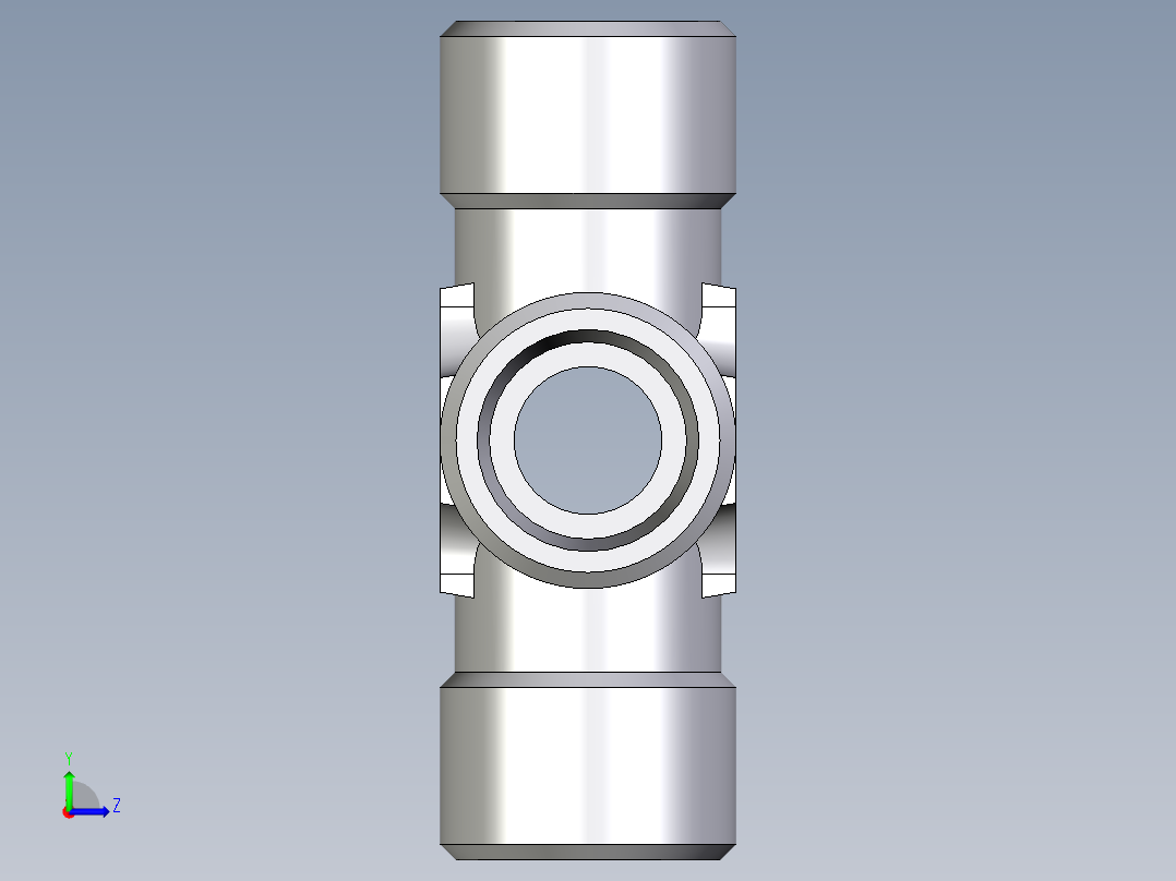 卡套式工业通用硬管接头EO_Union_cross_K08LLCFX左视图