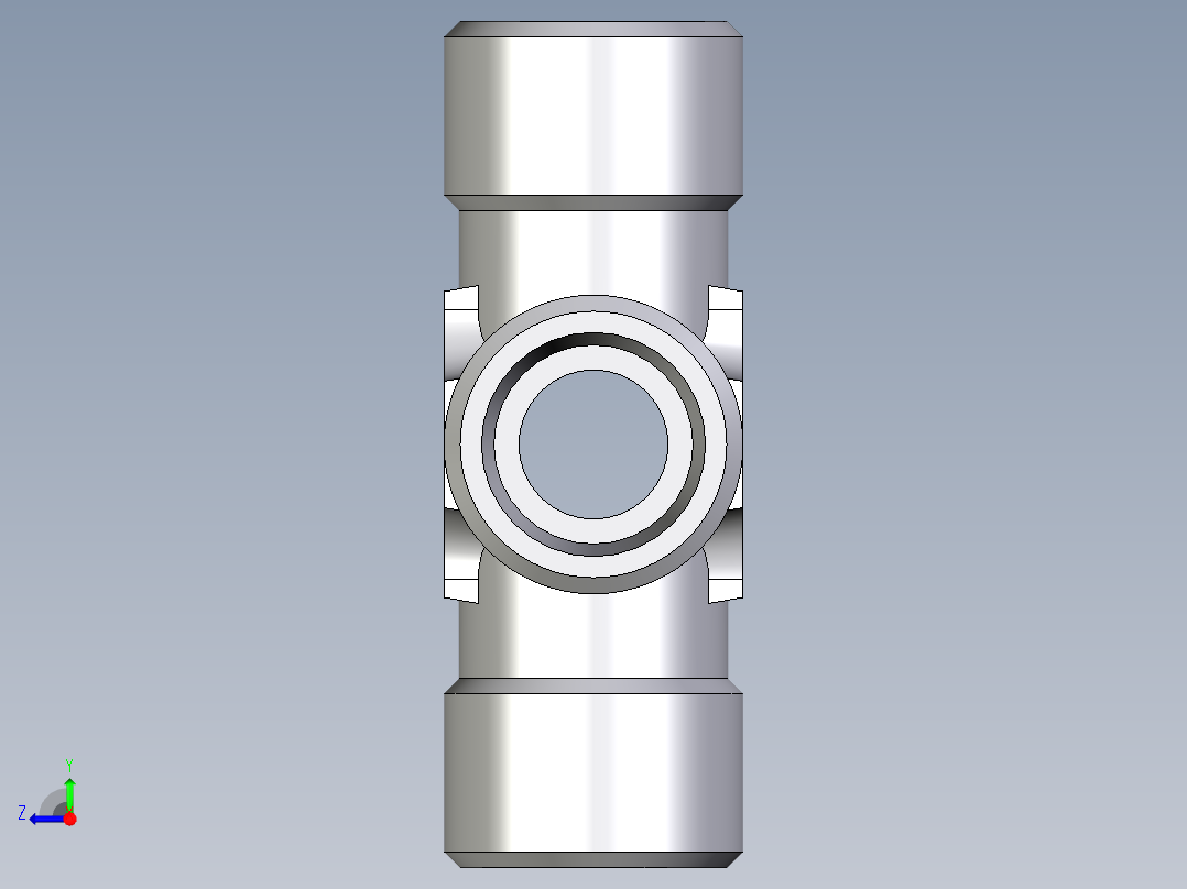 卡套式工业通用硬管接头EO_Union_cross_K08LLCFX右视图
