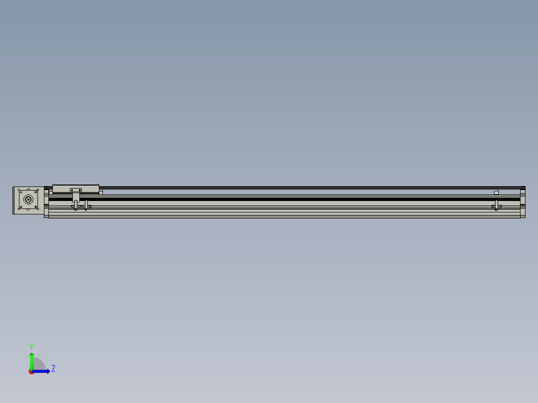 东锦同步带传动-直线滑台模组DH120B-L125-S1000-BL-P400W-C3左视图