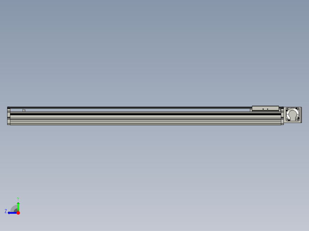 东锦同步带传动-直线滑台模组DH120B-L125-S1000-BL-P400W-C3右视图