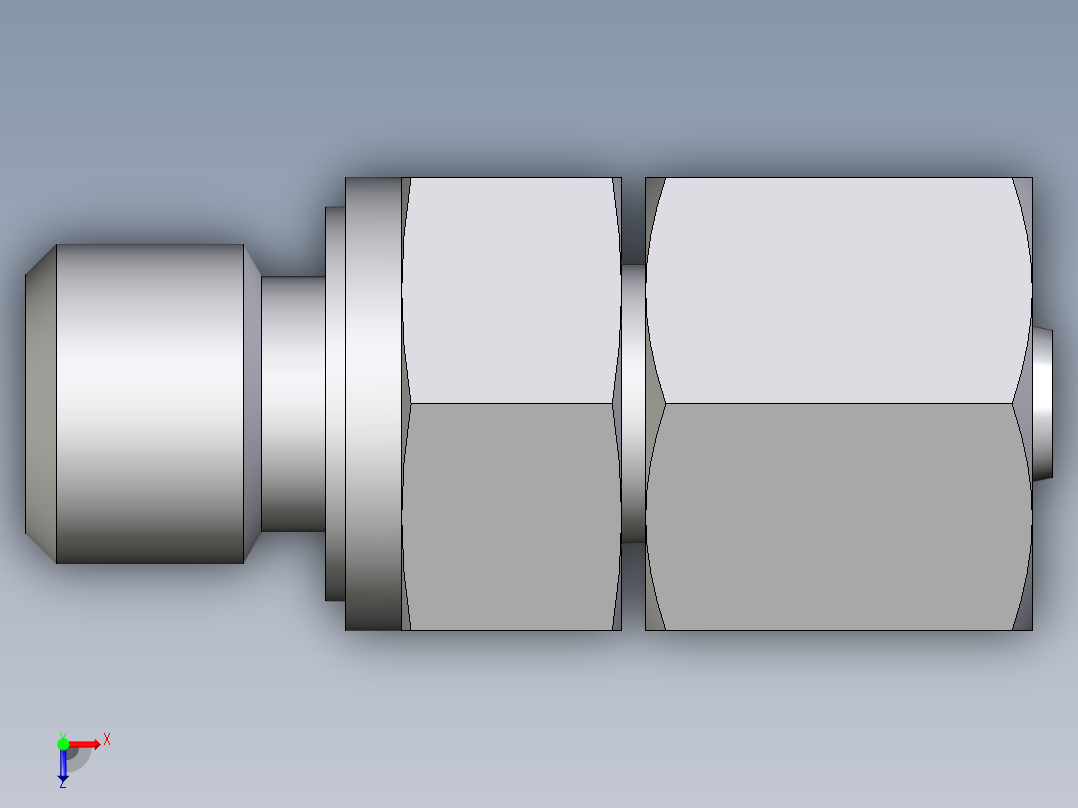 卡套式工业通用硬管接头EO_Swivel_connector_EGE06SMEDCF俯视图