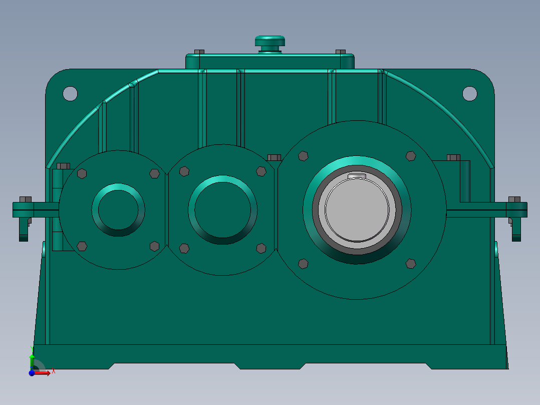 ZLY型硬齿面圆柱齿轮减速器140前视图