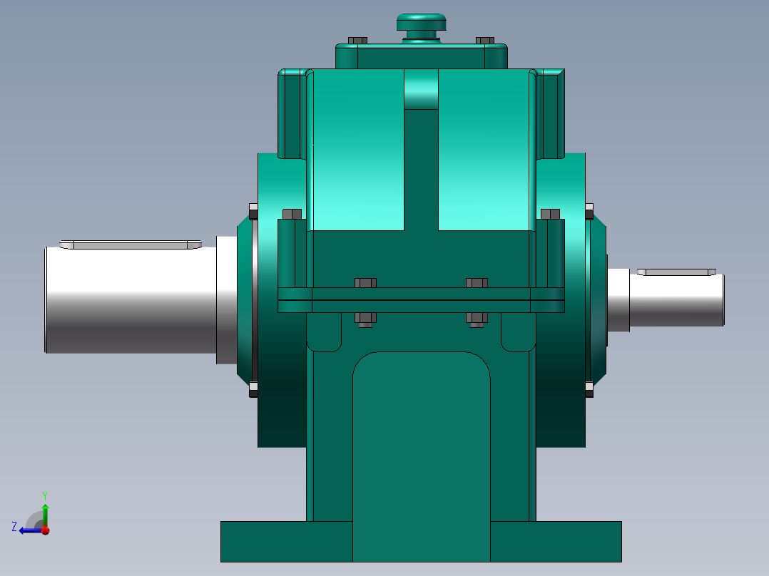 ZLY型硬齿面圆柱齿轮减速器140右视图