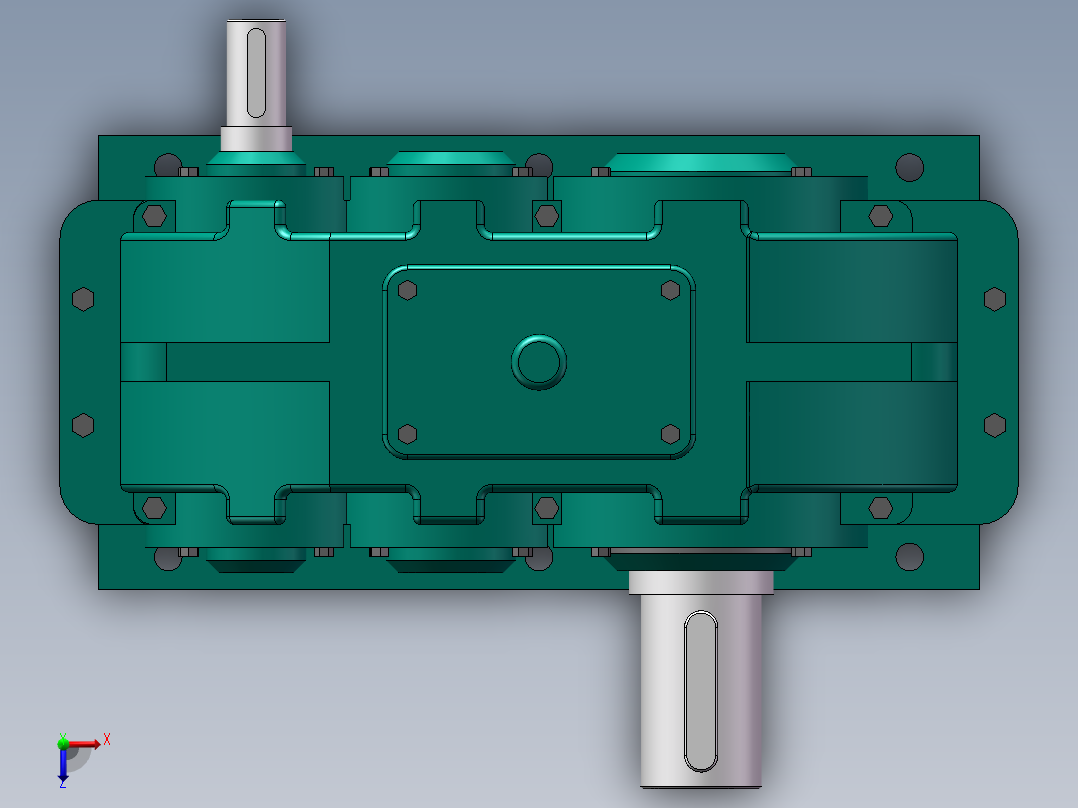 ZLY型硬齿面圆柱齿轮减速器140俯视图