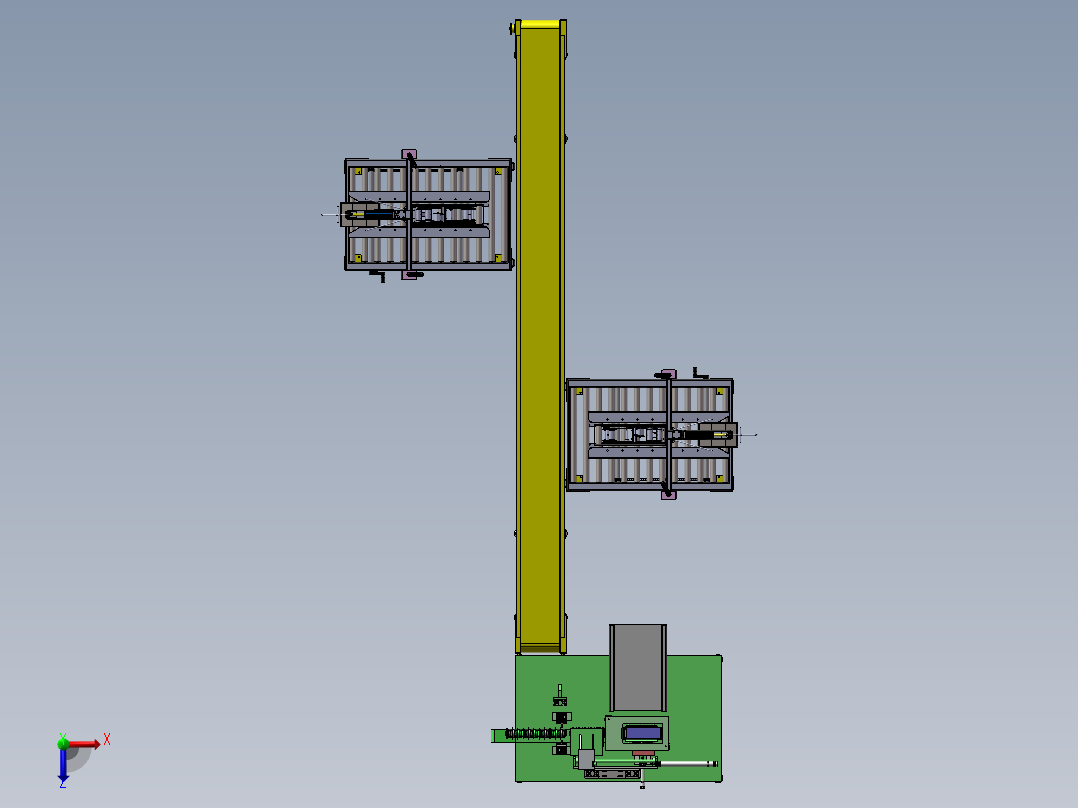 圆柱电池自动包装生产线sw17可编辑俯视图