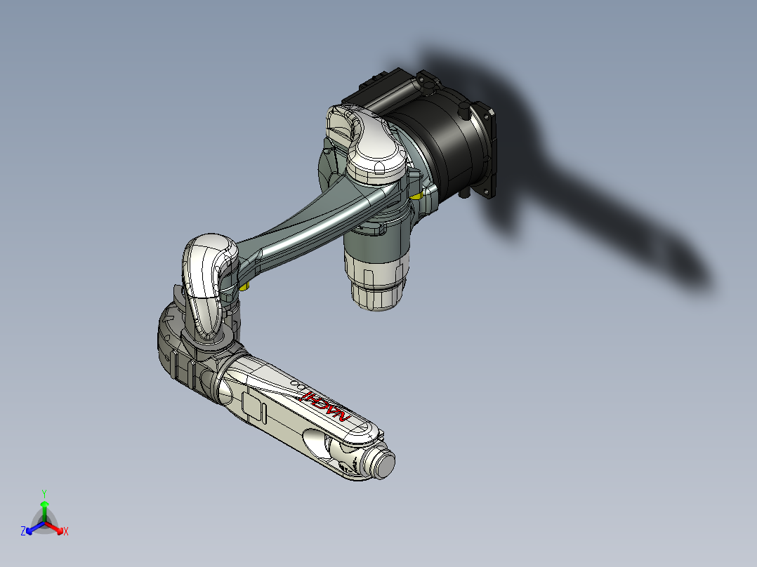 那智机器人nachi mz12 6axis industrial robot正等轴测图