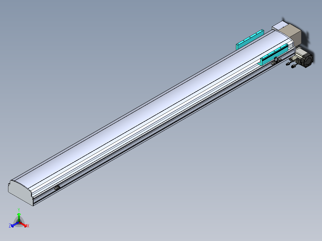 同步带滑台-半封闭B22H-L100-C-S1900-LD-P75-D3-N5