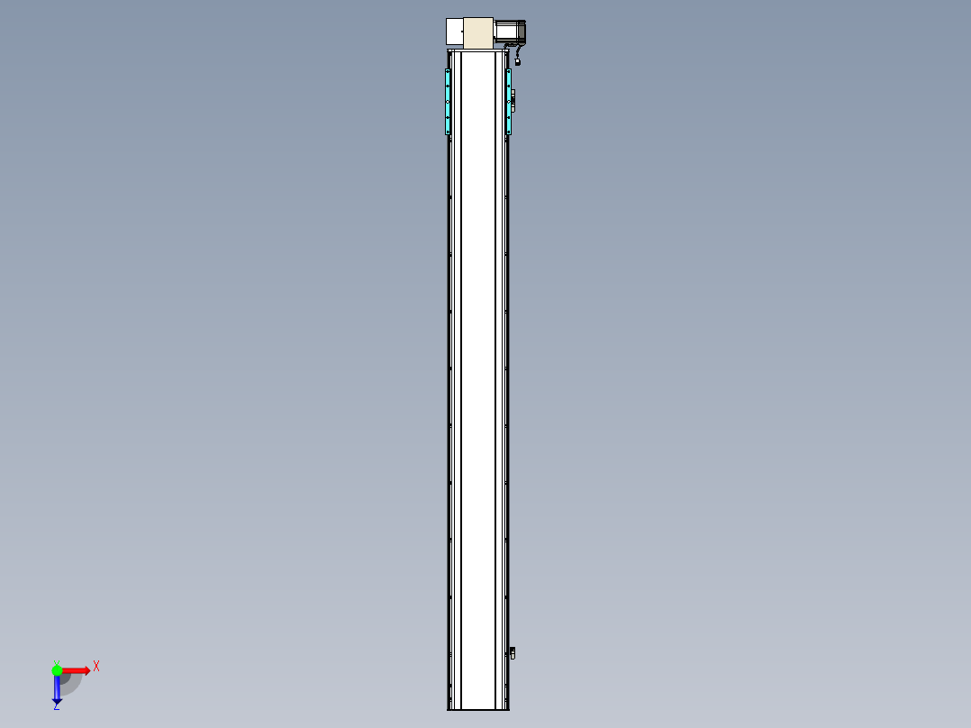 同步带滑台-半封闭B22H-L100-C-S1900-LD-P75-D3-N5俯视图