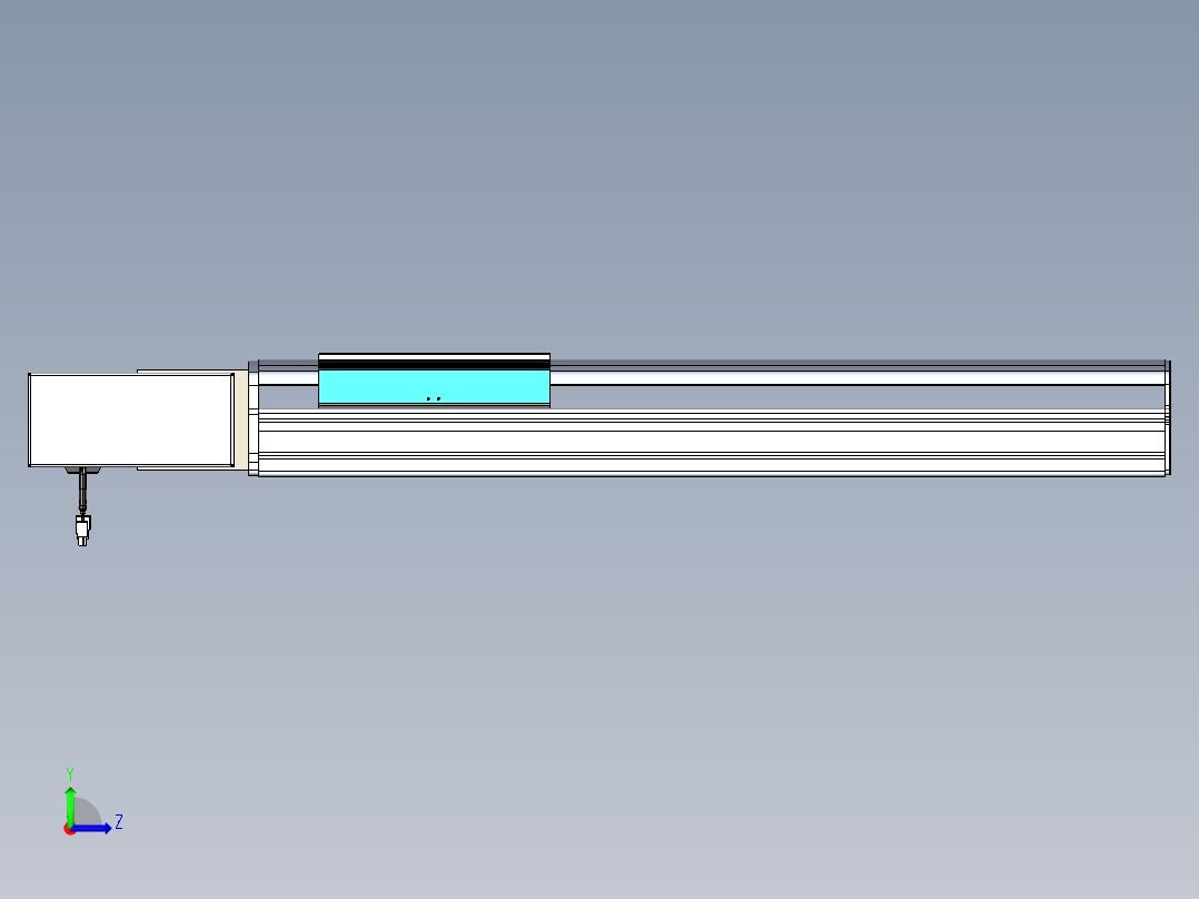 同步带滑台-半封闭B22H-L100-C-S500-L-P75-D3-N5左视图