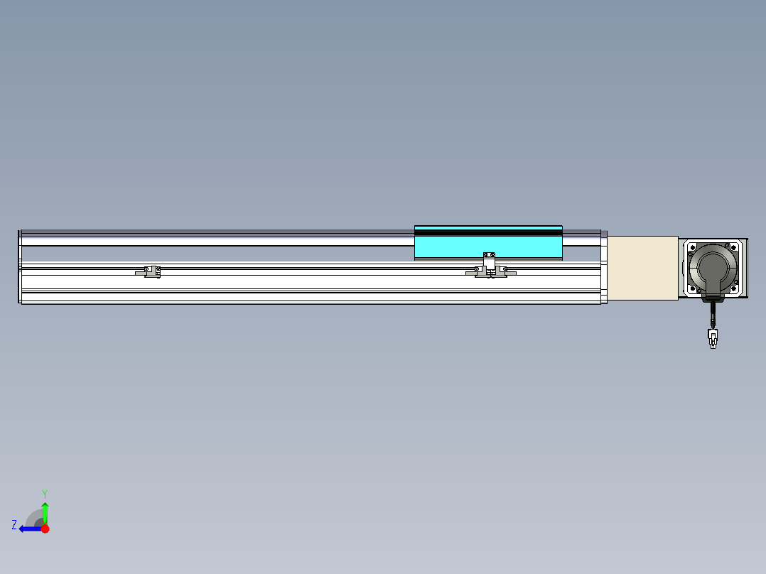 同步带滑台-半封闭B22H-L100-C-S500-L-P75-D3-N5右视图