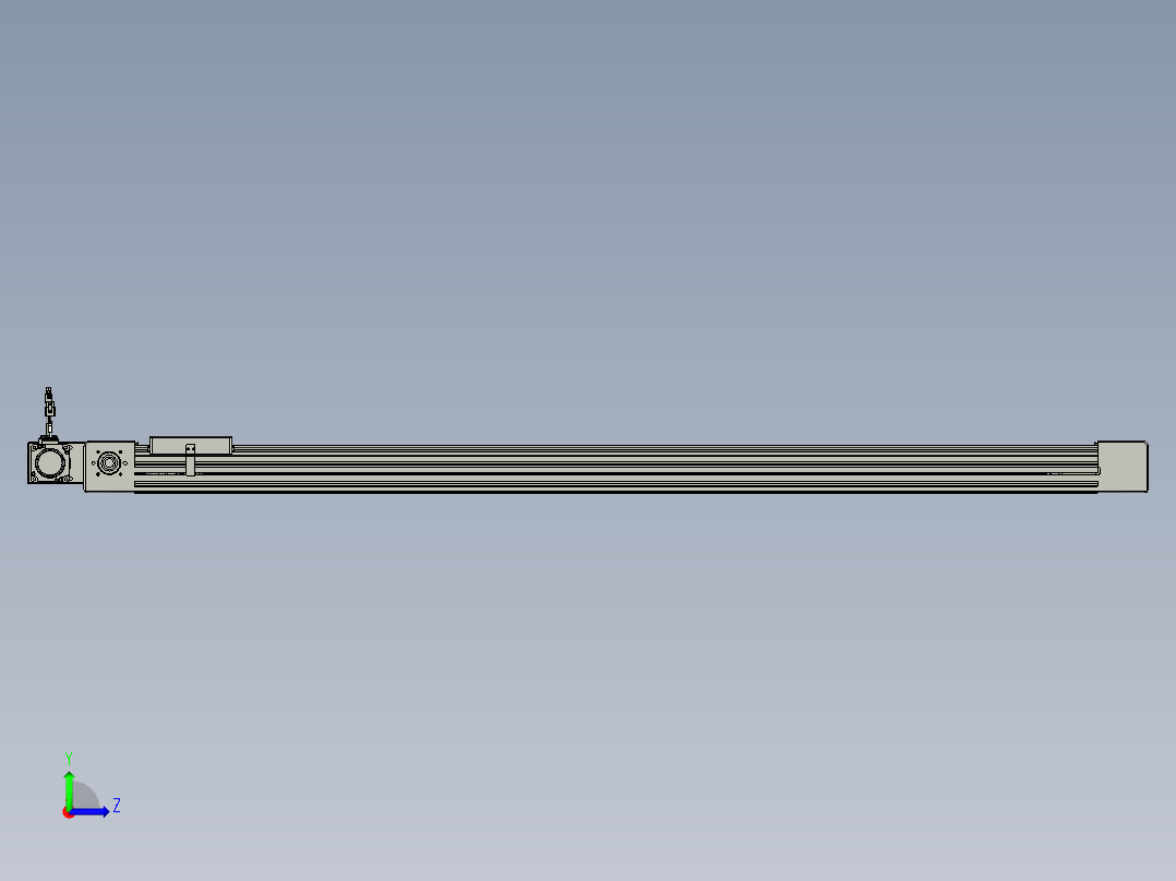 威洛博直线电机模组EB6-L70-S1350-BR-P40-MS3左视图