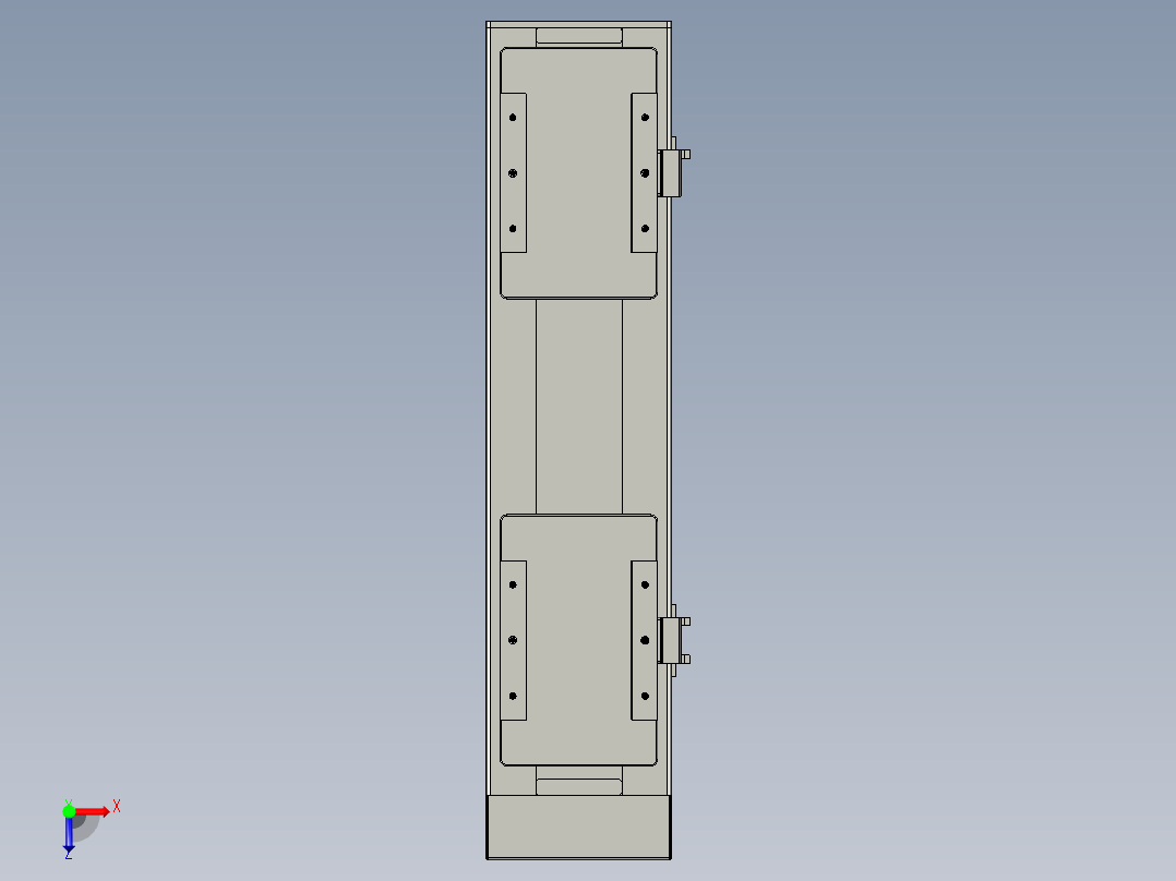 直线模组LHC14-S300-D设计图纸俯视图